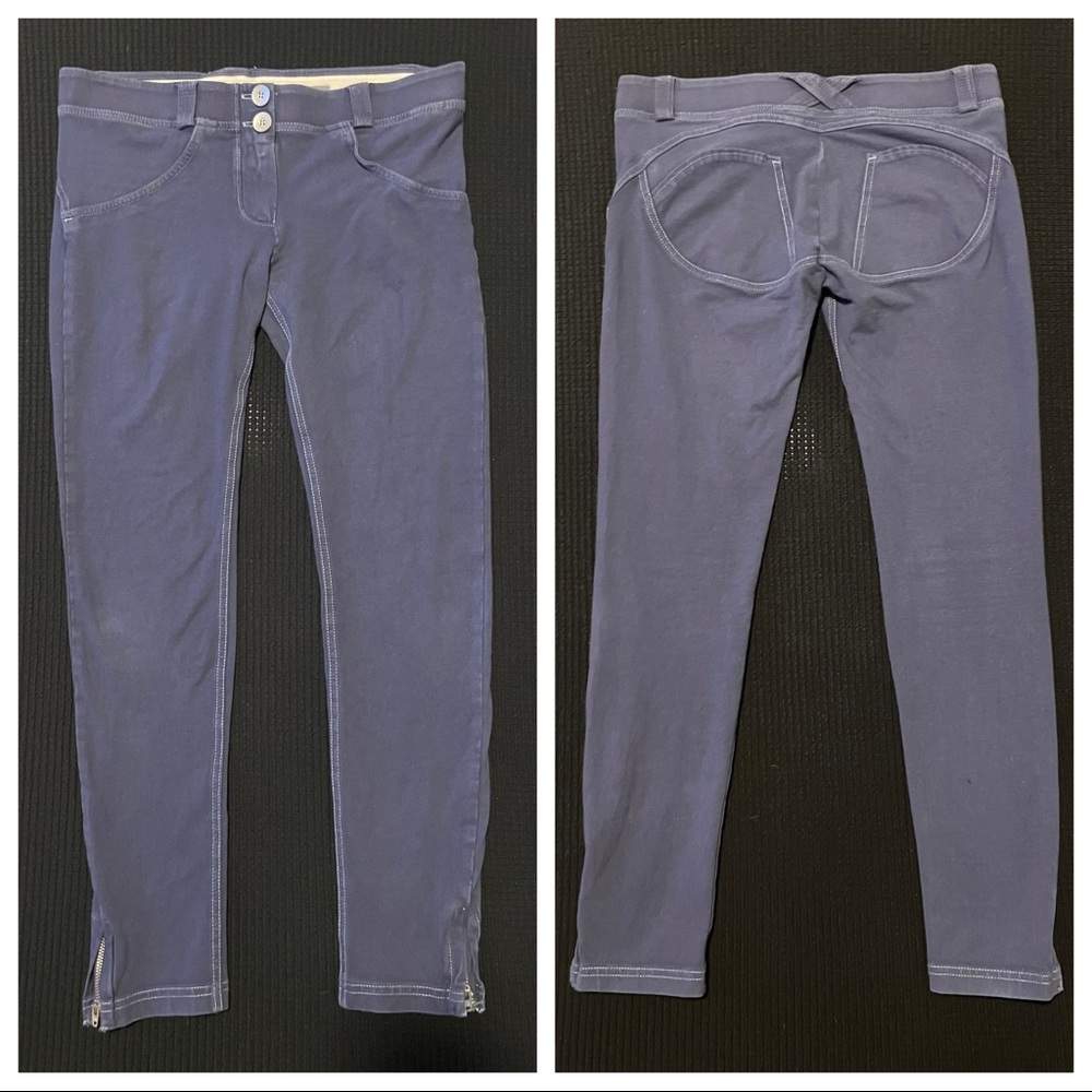 Freddy stretchy pants, size 4 (blue/purple shade)